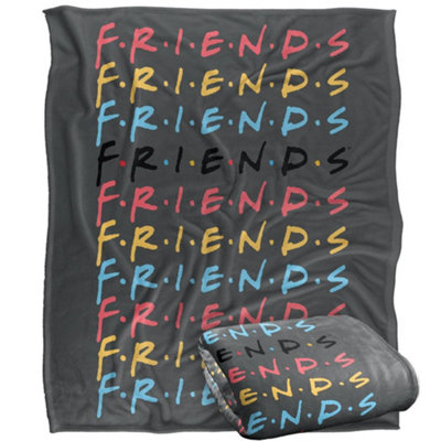 Friends Stacked Logo Blanket Multicoloured (One Size) from B&Q