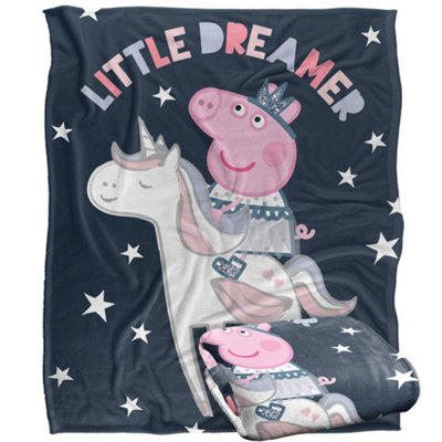 B&Q -  Pa Pig Little Dreamer Blanket White (One Size)