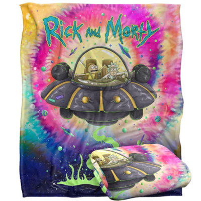 Rick And Morty Space Tripe Blanket Multicoloured (One Size) from B&Q
