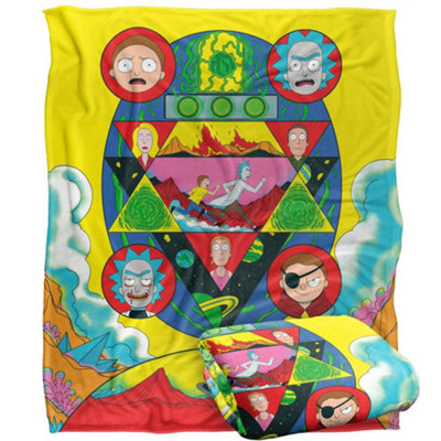 Rick And Morty Abstract Blanket Multicoloured (One Size) from B&Q