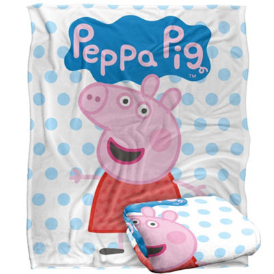 Peppa Pig Pa Pig Logo Blanket White (One Size) from B&Q