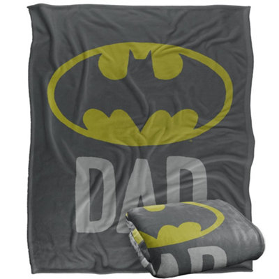 DC comics Batman Dad Logo Blanket Multicoloured (One Size) from B&Q