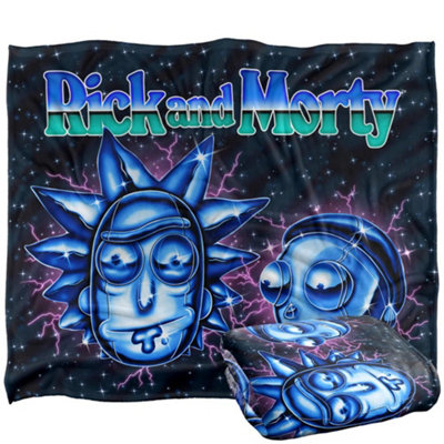Rick And Morty Chrome Blanket Multicoloured (One Size) from B&Q