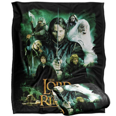 Lord Of The Rings Group Shot Blanket Multicoloured (One Size) from B&Q