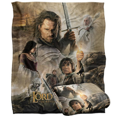 Lord Of The Rings Return Of The King Movie Poster Blanket Multicoloured (One Size) from B&Q