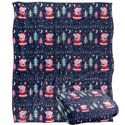 B&Q -  Pa Pig Santa Outfit Blanket White (One Size)