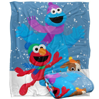 Sesame Street Furry Friends Snow Blanket Multicoloured (One Size) from B&Q