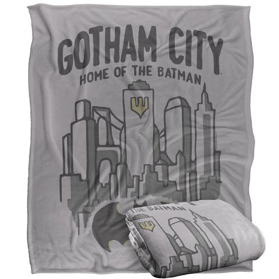 DC comics Batman Gotham Blanket Multicoloured (One Size) from B&Q