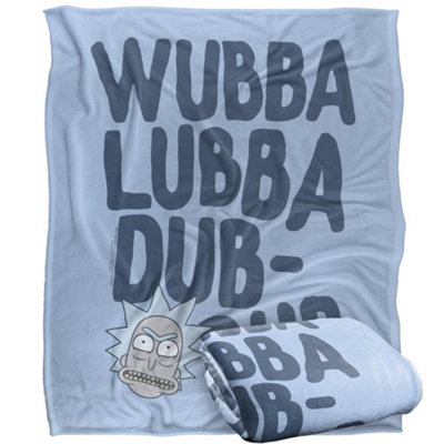  - Rick And Morty Wubba Lubba Dub Dub Blanket Multicoloured (One Size)