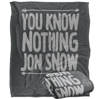 Game Of Thrones You Know Nothing Blanket Multicoloured (One Size) from B&Q