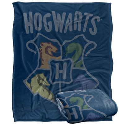 Harry Potter Hogwarts Doodle Blanket Multicoloured (One Size)