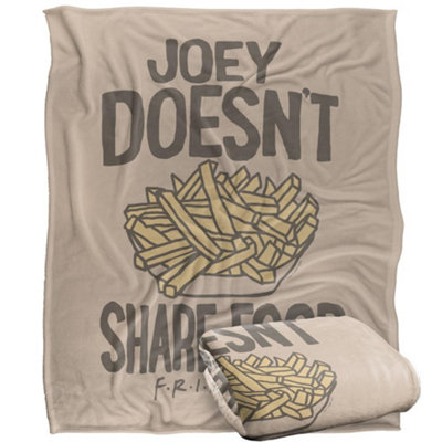 Friends Joey Doesnt Share Food Blanket Multicoloured (One Size)