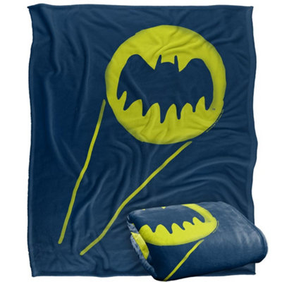 DC comics Batman Bat Signal Blanket Multicoloured (One Size) from B&Q