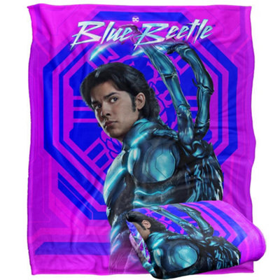 B&Q Blue Beetle Unmasked Blanket Multicoloured (One ) 152Cm