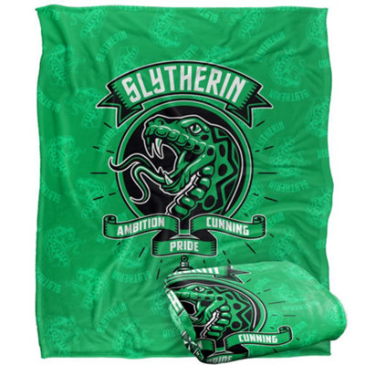 Harry Potter AmbitionCunningPride Slytherin Blanket Multicoloured (One Size) from B&Q