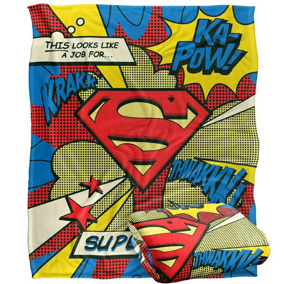 DC comics Superman This Looks Like A Job Blanket Multicoloured (One Size) from B&Q