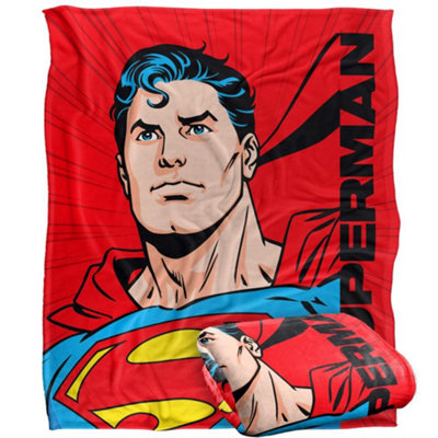 DC comics Superman Poses Blanket Multicoloured (One Size) from B&Q
