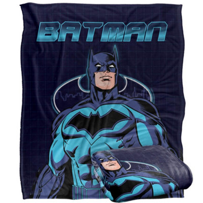 DC comics Batman Cityscape Blanket Multicoloured (One Size) from B&Q