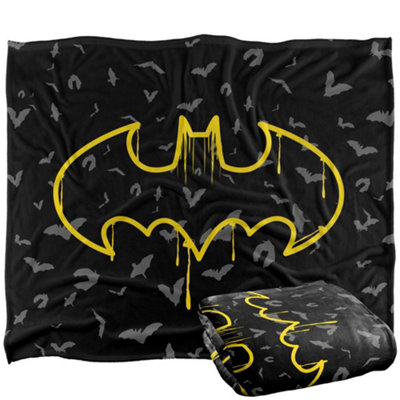B&Q -  Batman Graffiti Blanket Multicoloured (One Size)