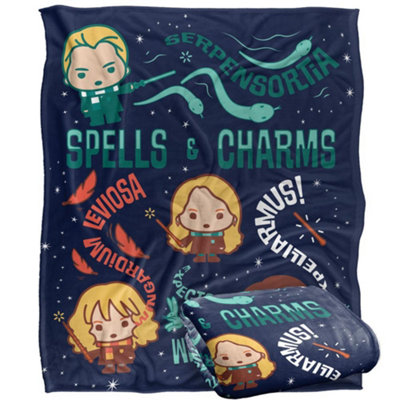 Harry Potter Spells & Charms Chibi Blanket Multicoloured (One ) 152Cm