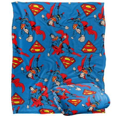 B&Q -  Superman All-Over Print Blanket Multicoloured (One Size)