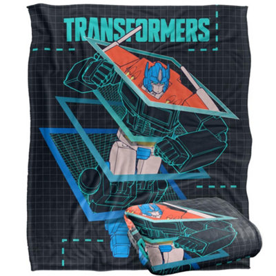 Transformers Schematic Optimus Prime Blanket Multicoloured (One Size) from B&Q