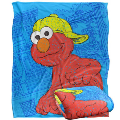 Sesame Street On The Streets Elmo Blanket Multicoloured (One Size) from B&Q
