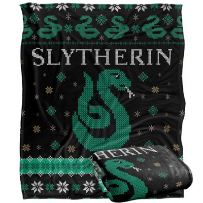Harry Potter Slytherin Fair Isle Blanket Multicoloured (One Size) from B&Q