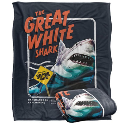  - Shark Week Great White Shark Blanket Multicoloured (One Size)