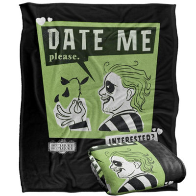 Beetlejuice Three Words Blanket Multicoloured (One Size) from B&Q