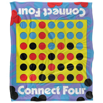 Connect Four Game Scene Blanket Multicoloured (One Size) from B&Q