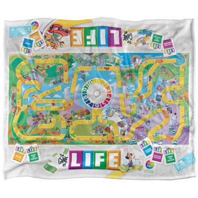 The Game Of Life Game Scene Blanket Multicoloured (One Size) from B&Q