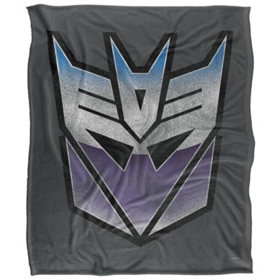 B&Q Transformers Vintage Logo Decepticons Blanket Multicoloured (One ) 152Cm