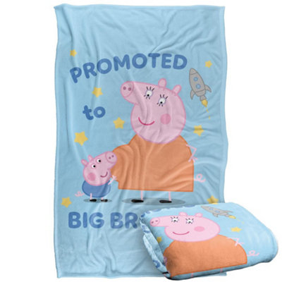 Peppa Pig Pa Pig Promoted To Big Brother Blanket White (One Size) from B&Q