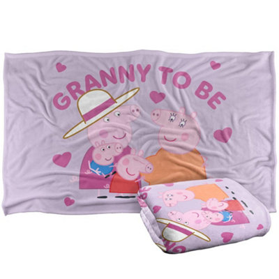 Peppa Pig Pa Pig Granny To Be Granny Pig Blanket White (One Size) from B&Q