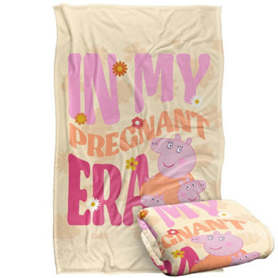 Peppa Pig Pa Pig Pregnant Era Mummy Pig Blanket White (One Size) from B&Q