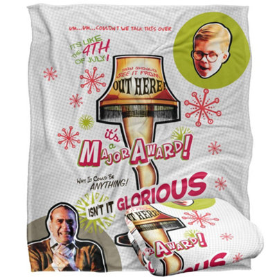 A Christmas Story Isnt It Glorious Blanket Multicoloured (One Size) from B&Q