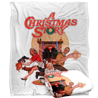 A Christmas Story Movie Poster Blanket Multicoloured (One Size) from B&Q