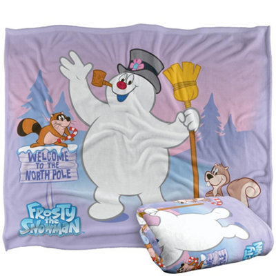 Frosty The Snowman Welcome To The North Pole Blanket Multicoloured (One Size) from B&Q