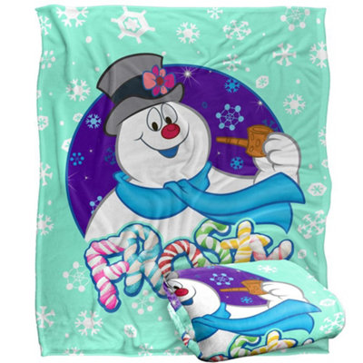 Frosty The Snowman Headshot Blanket Multicoloured (One Size) from B&Q