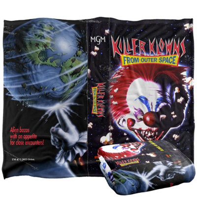  - Killer Klowns From Outer Space Vhs Blanket Multicoloured (One Size)