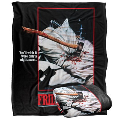 Friday The 13Th Youll Wish Poster Blanket Multicoloured (One Size) from B&Q