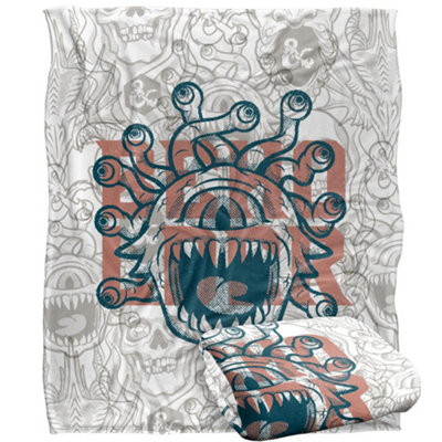 Dungeons & Dragons Retro Beholder Blanket White (One Size) from B&Q