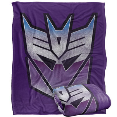 B&Q Transformers Decepticon Logo Blanket (One Size) White
