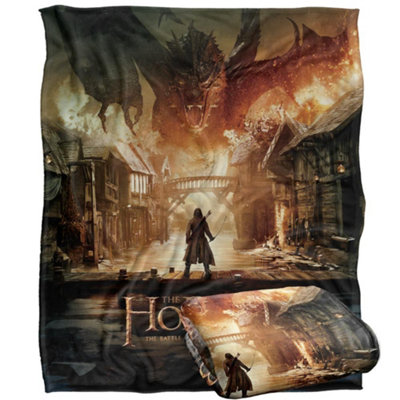 The Hobbit Dragon Blanket Multicoloured (One Size) from B&Q