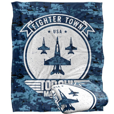 Top Gun: Maverick Fighter Town Usa Blanket Multicoloured (One Size) from B&Q