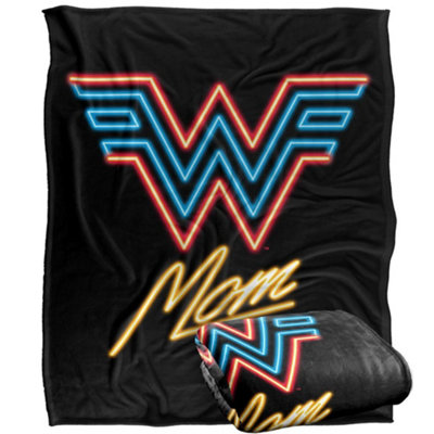 DC comics Wonder Woman Mom Neon Blanket Multicoloured (One Size) from B&Q