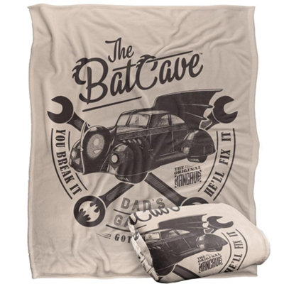 DC comics Batman Dads Garage Batmobile Blanket Multicoloured (One Size) from B&Q