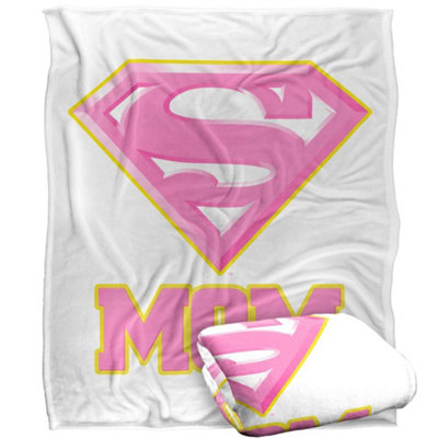 DC comics Superman Mom Logo Blanket Multicoloured (One Size) from B&Q