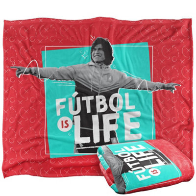 Ted Lo Futbol Is Life Blanket Multicoloured (One Size) from B&Q